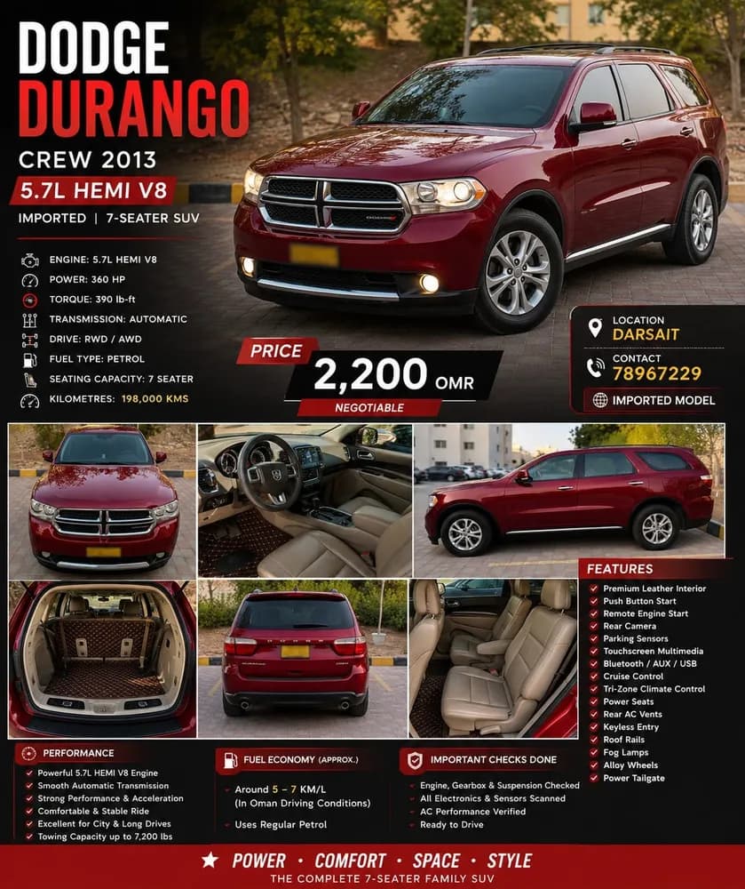 Used Dodge Durango Crew 5.7L Plus 2013 Used Dodge Durango Crew 5.7L Plus 2013 used_cars.forSale
