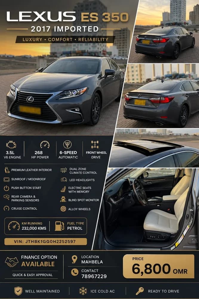 Used Lexus ES 350 4 door 3.5L 2017 Used Lexus ES 350 4 door 3.5L 2017 used_cars.forSale